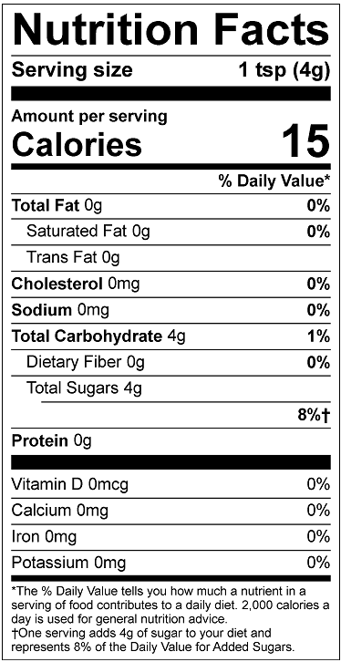 How do I label single-ingredient sugar products the FDA calls 
